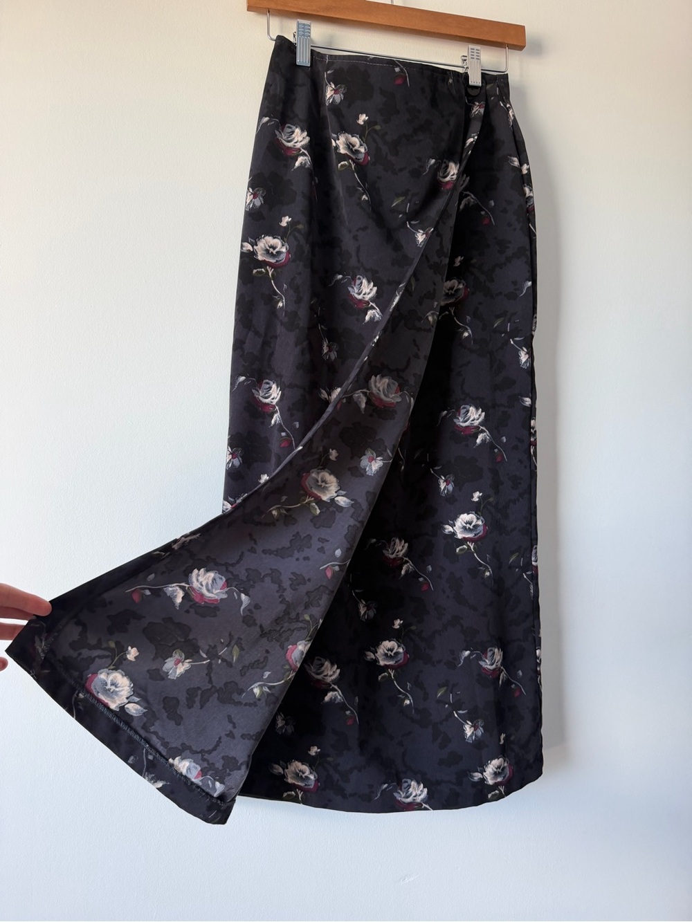 Navy wrap style skirt